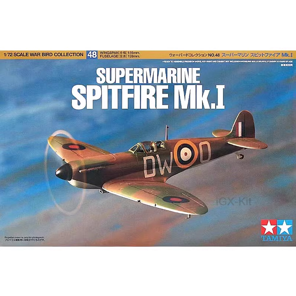 Model Kit Spitfire - Tamiya 60748 1/72 Scale WWII RAF