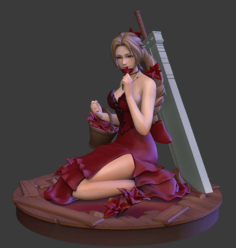 Model Kit Medabots - Resin Figure Kit Aerith Gainsborough Dress