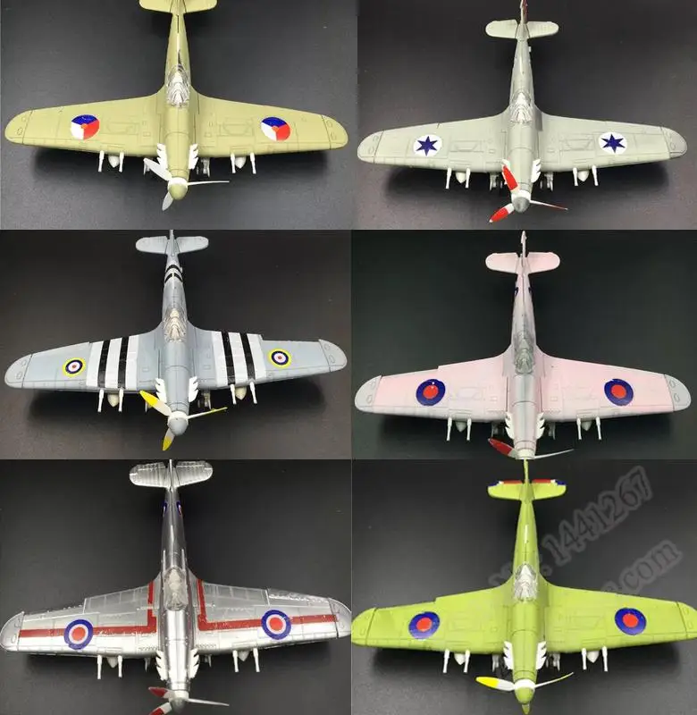 6pcs/set WWII UK Hurricane Spi - огляд і ціна Model Kit Spitfire