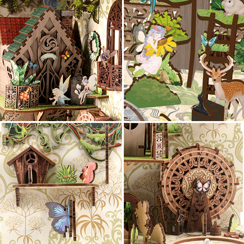 DIY Book Nook Miniature House  - огляд і ціна Model Kit Levels