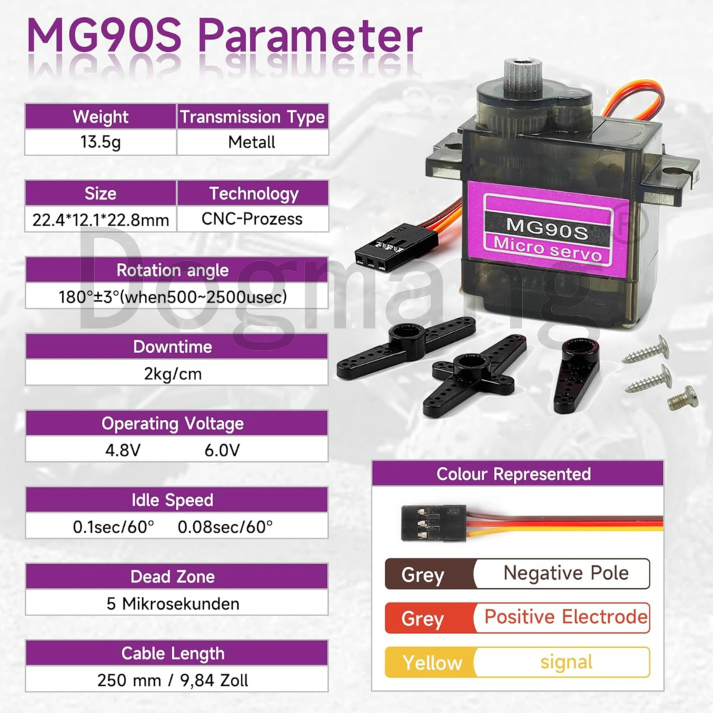 MG90S Servo 1/2/4/10/20/50 Pcs - огляд і ціна Model Kit Ship